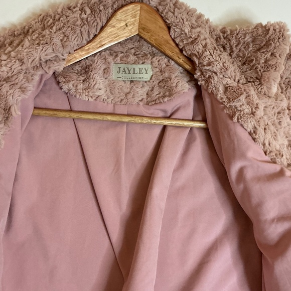Jayley Collection Women’s Faux Fur pink Teddy Balletcore Jacket Medium - Picture 5 of 6
